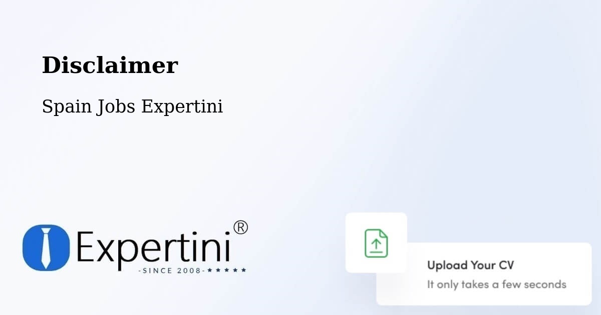 Disclaimer – Ermitagaña - Spain Jobs Expertini